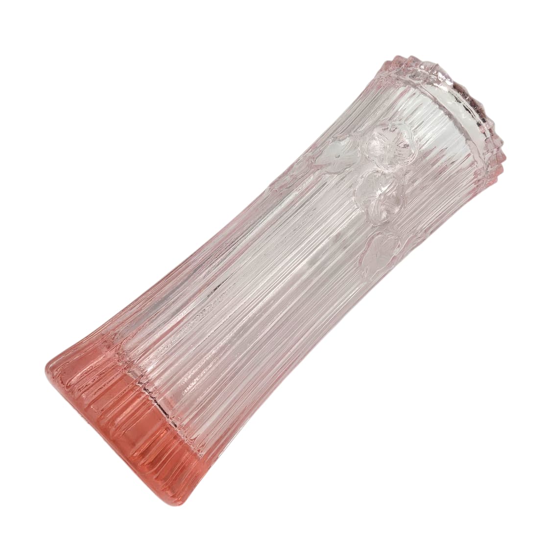 80s 이와사와 플리츠 꽃잎 핑크 기둥 꽃병 상품이미지5