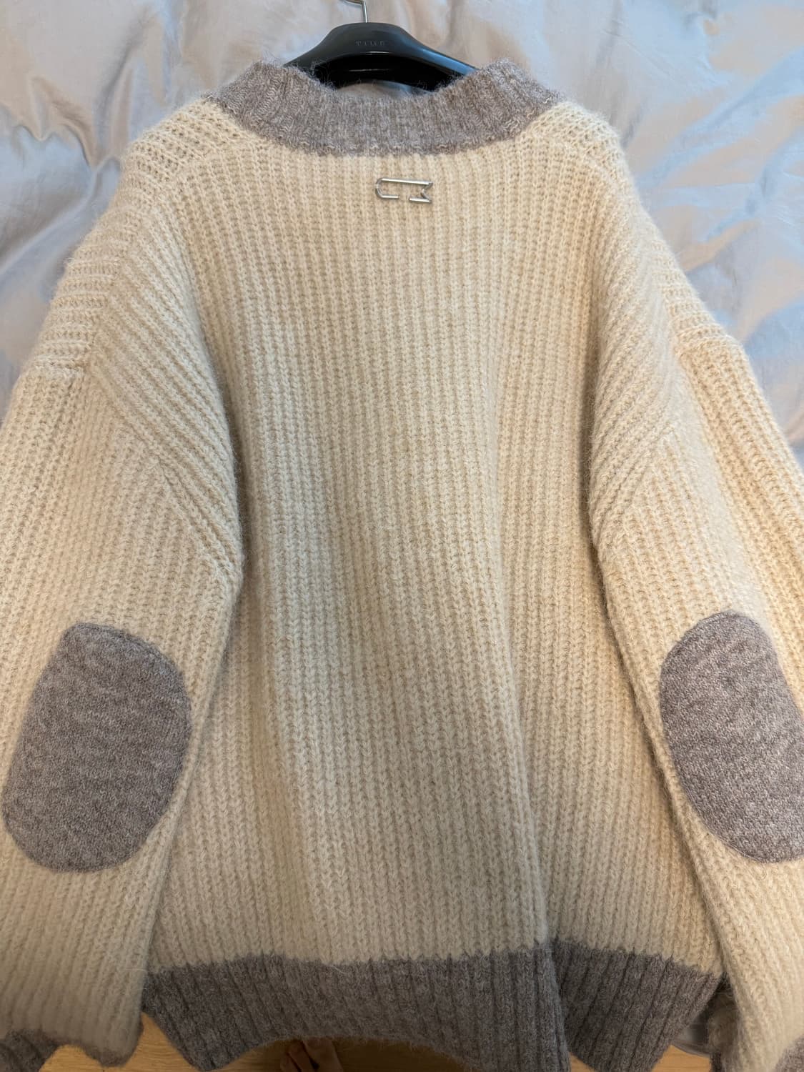 우마뭉 Mohair color blocked cardigan 상품이미지5