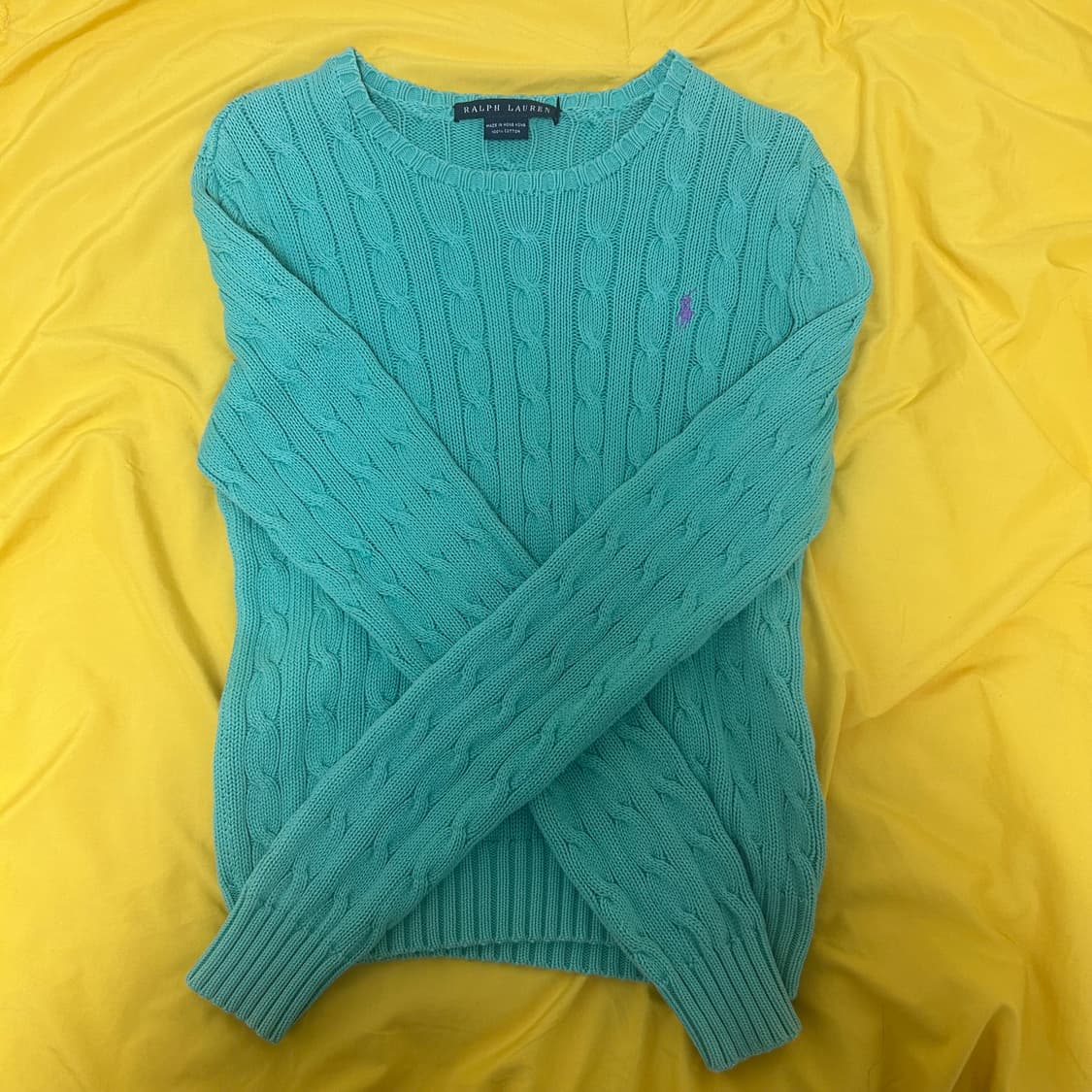 랄프로렌 케이블 니트 민트 여성 M 상품이미지1