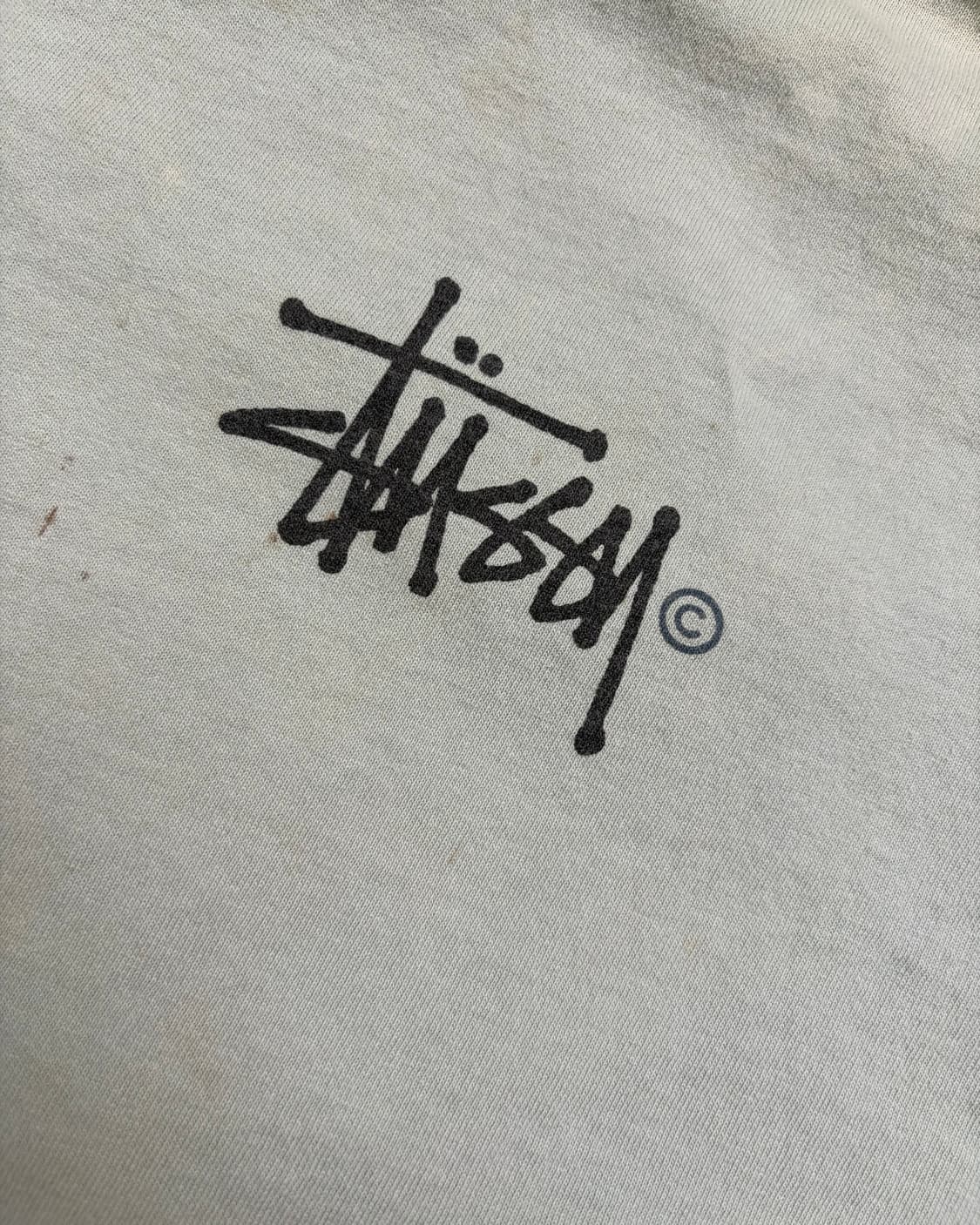 90s Stussy Big Logo Tee (sage green) 상품이미지5