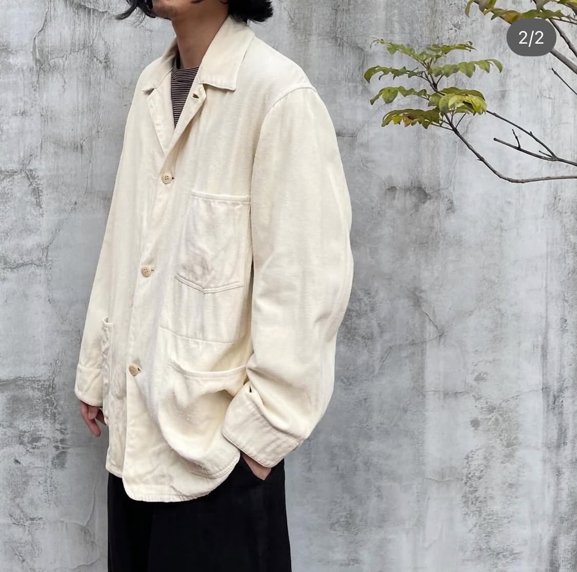 코모리 24SS 실크넵 1938 자켓 3사이즈 새제품 판매합니다 상품이미지3