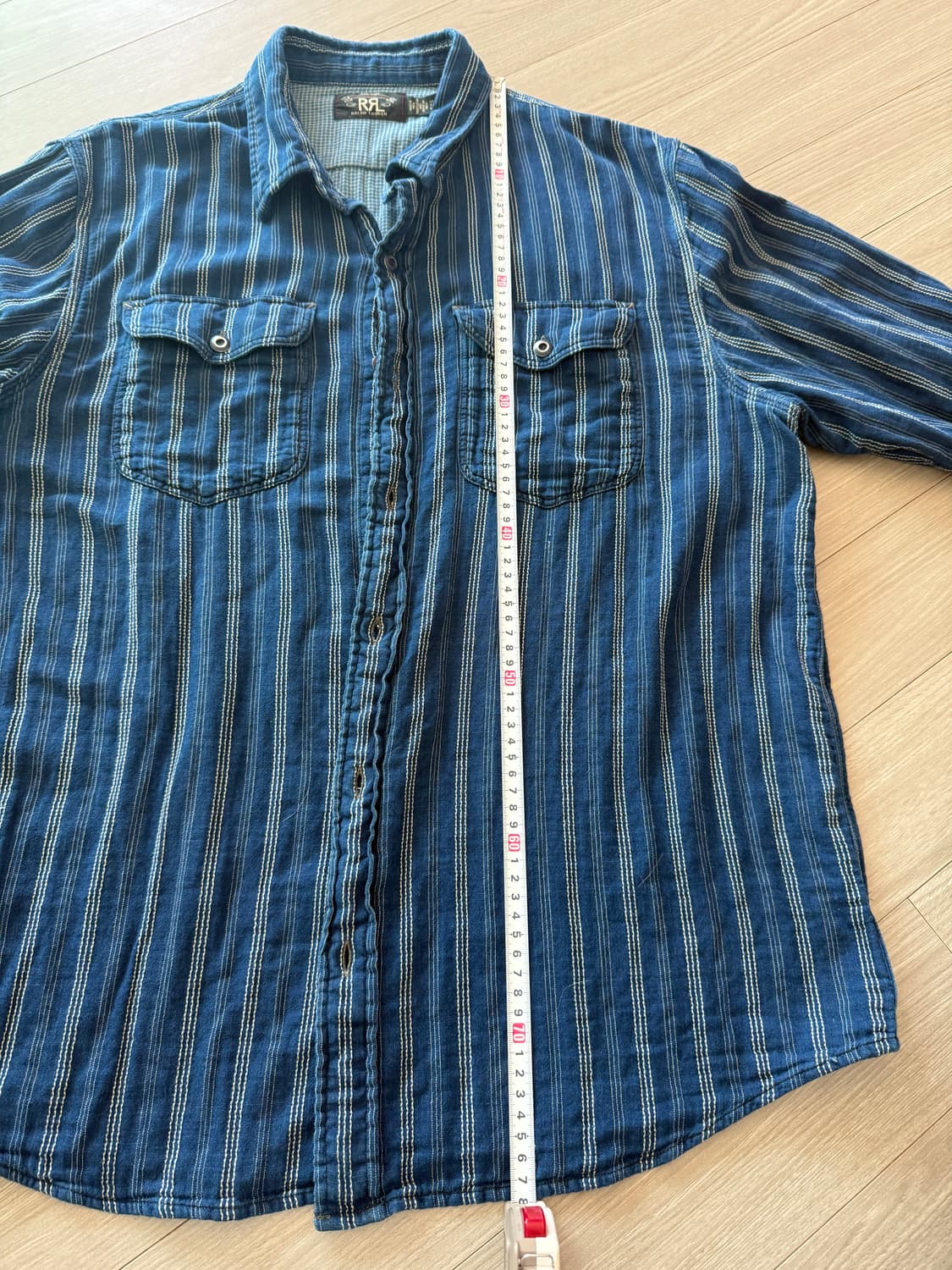 rrl 더블알엘 인디고 더플 페이스 셔츠 xl 상품이미지7