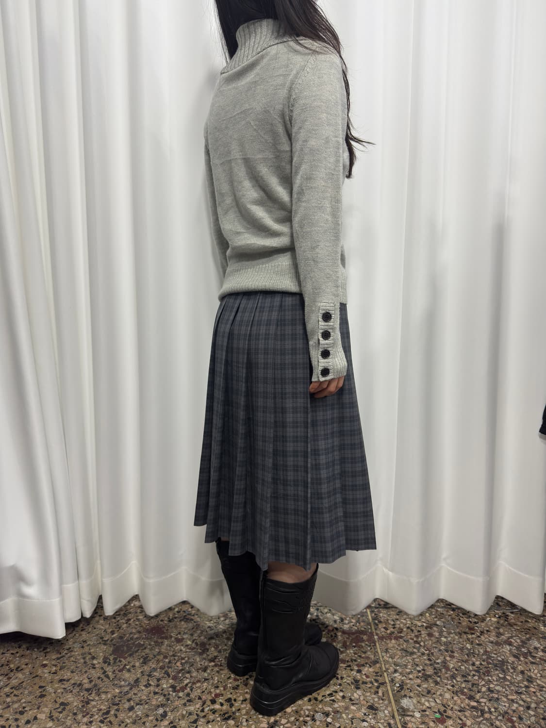 school uniform check midi skirt 상품이미지9