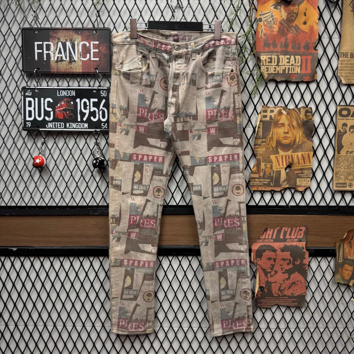 90s 리바이스 501 데님 팬츠 전후면 프린팅 포인트 상품이미지2