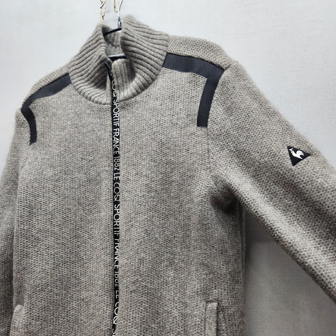 르꼬끄 골프 와펜 니트 집업 L(M) 상품이미지2