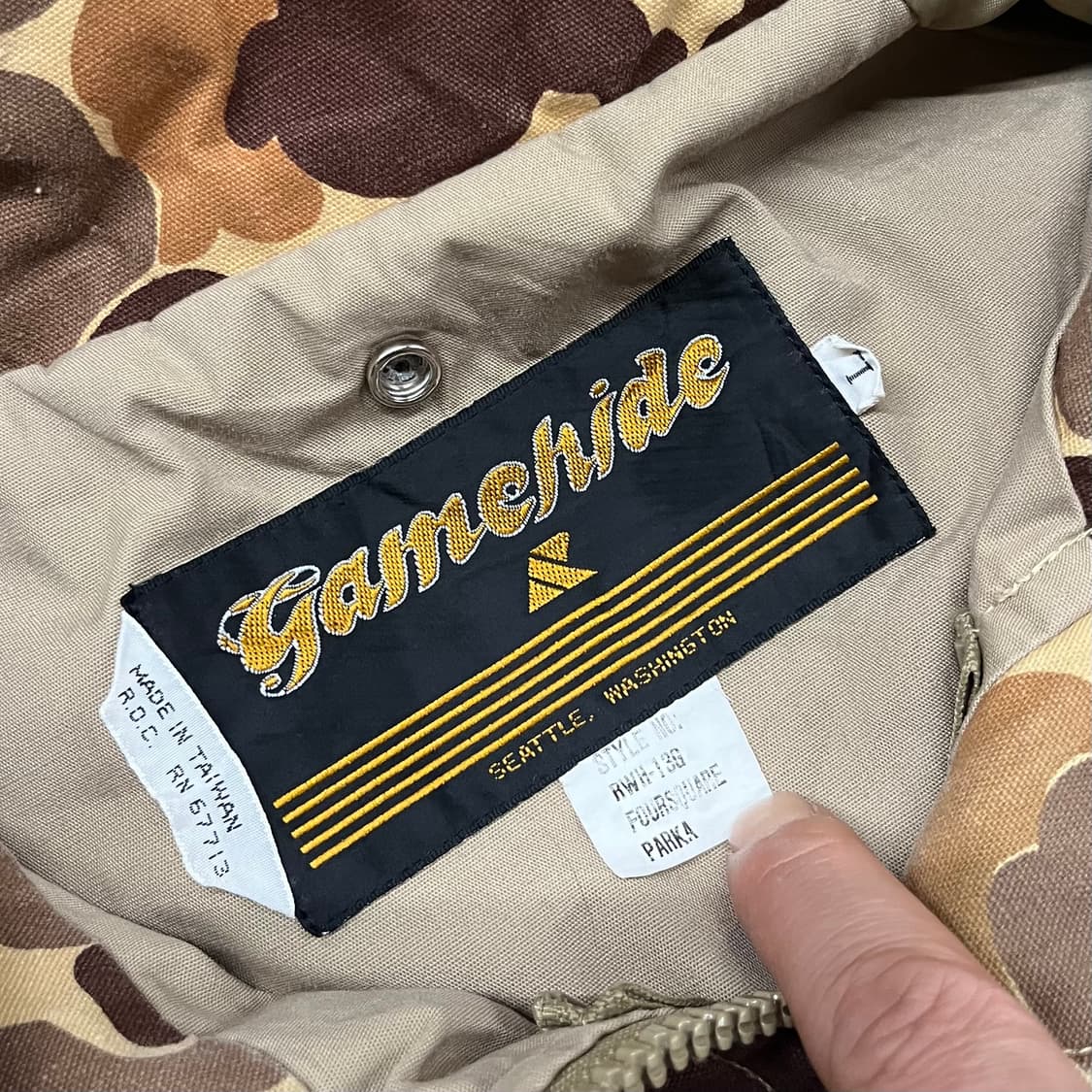 90s 빈티지 덕카모 헌팅 자켓 (105) 상품이미지6