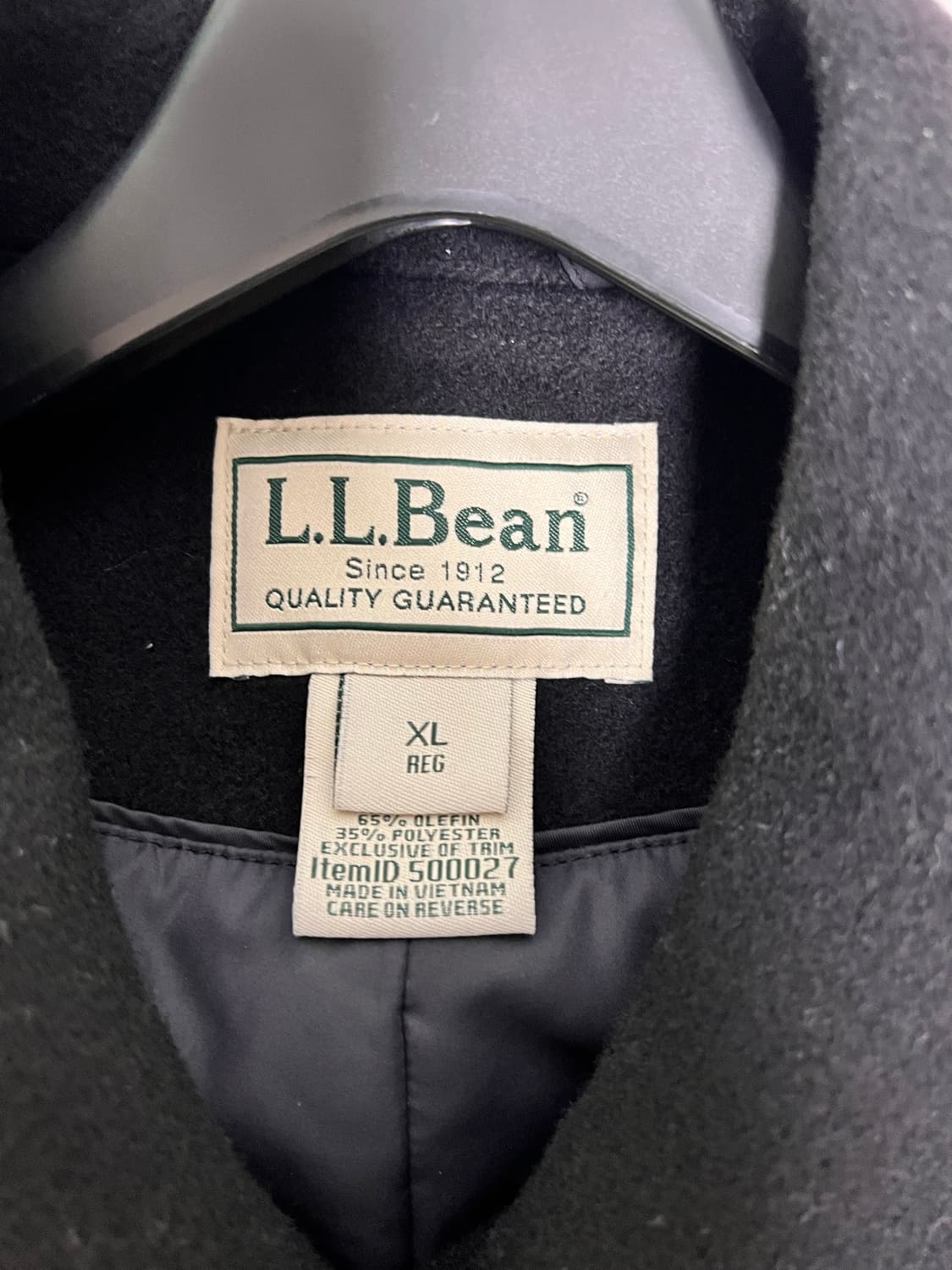LL Bean Bellandi italy black Peacoat XL 상품이미지4