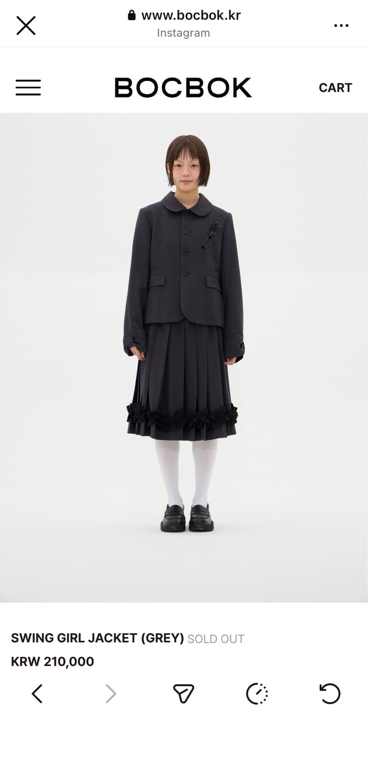 BOCBOK 복복 SWING GIRL JACKET (GREY)  상품이미지2