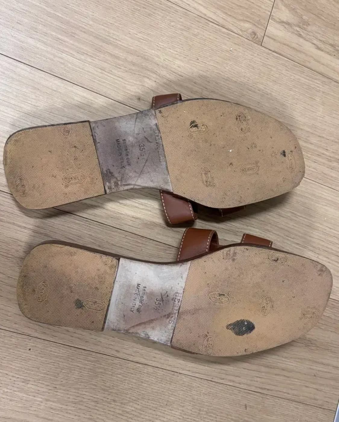 에르메스 오란 슬리퍼 골드 35.5(225) 상품이미지6