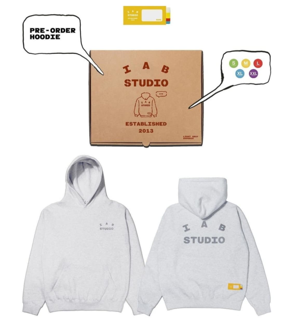 [XXL] 아이앱 스튜디오 후드 라이트 그레이 상품이미지1