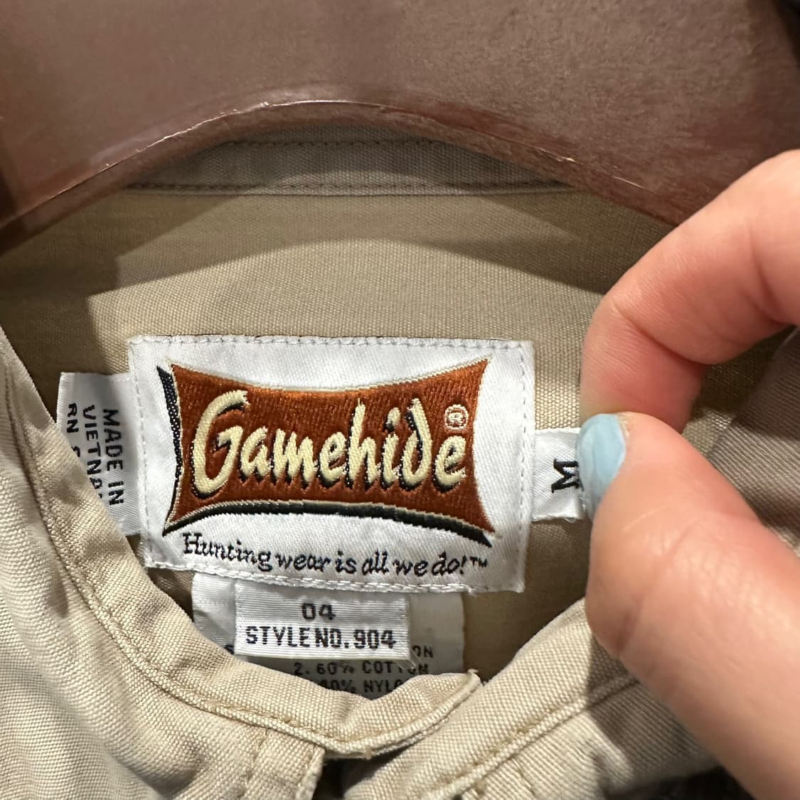 USA VINTAGE 코튼 크롭 워크셔츠 플랩포켓 배색 디테일 베이지 상품이미지6