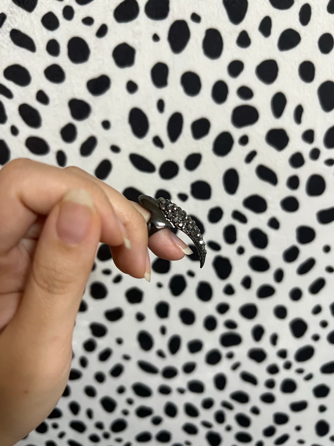 빈티지 고스 펑크 메탈 발톱 큐빅 마디 반지 네일링 애끼링 상품이미지7