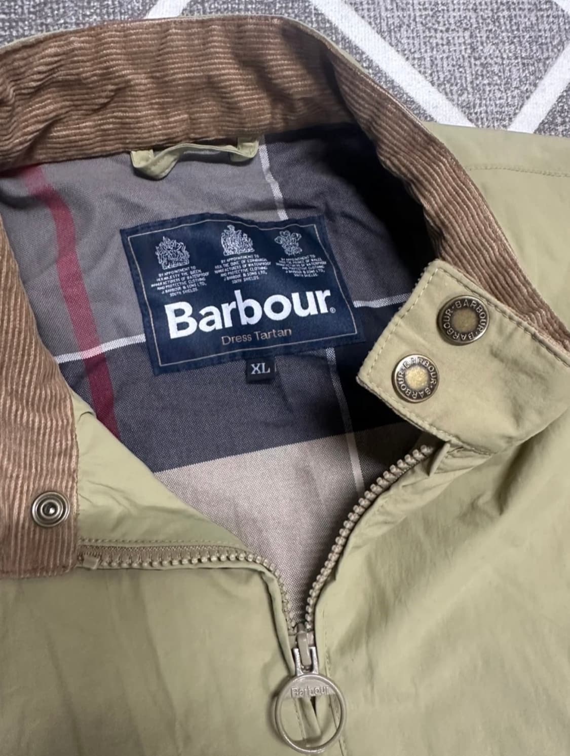 (100-105)바버 드레스 타탄 봄버 자켓 XL 상품이미지1