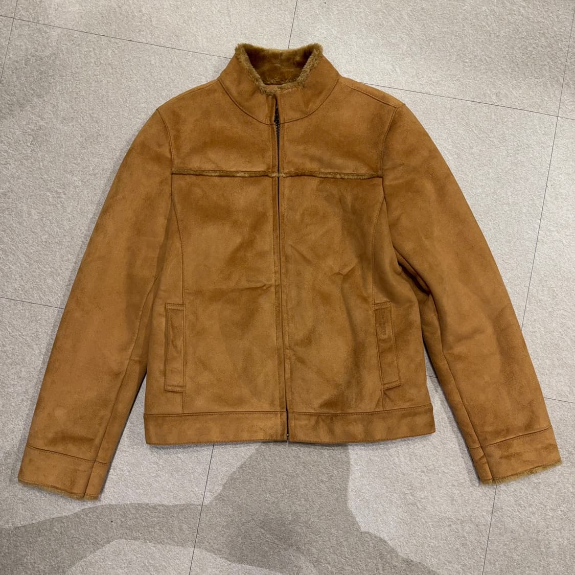 여성 폴리 스웨이드 무스탕 자켓 상품이미지1