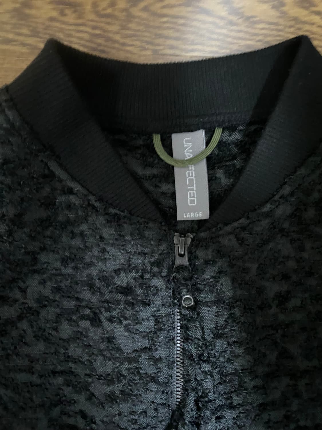 언어펙티드  샤기 부클 텍스쳐 집업  자켓 L 블랙 상품이미지2