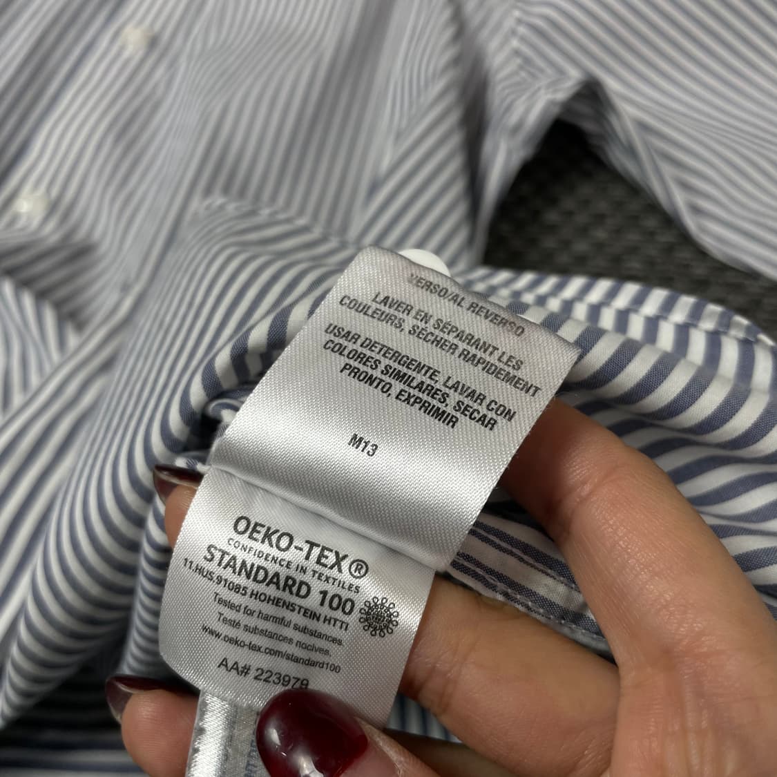 타미힐피거 블루 스트라이프 베이직 긴팔 셔츠 상품이미지7