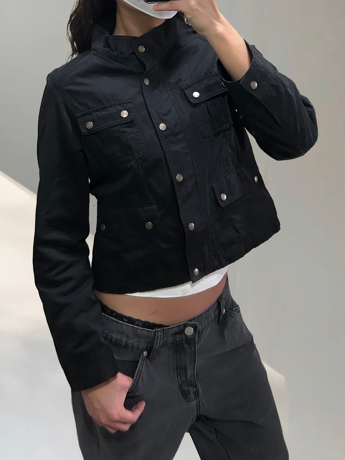 빈티지 코튼 블랙 자켓 상품이미지6