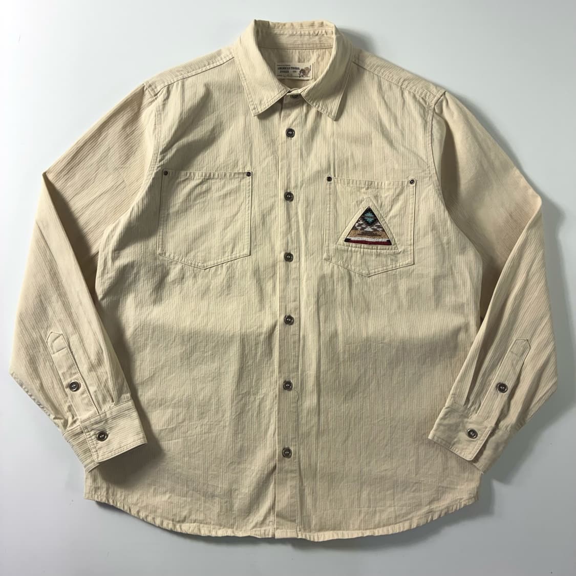 Vintage  아메리칸 트라이블 인디언 에스닉 HBT 셔츠  상품이미지1