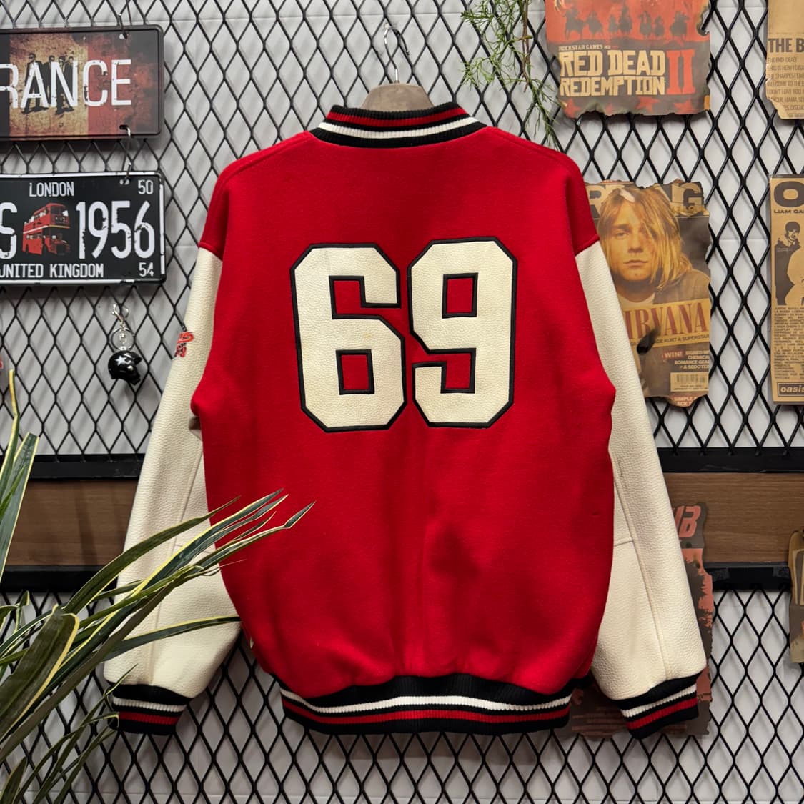 00s PLAYERSACS 스타디움 자켓 전면 로고 포인트 레드 상품이미지2