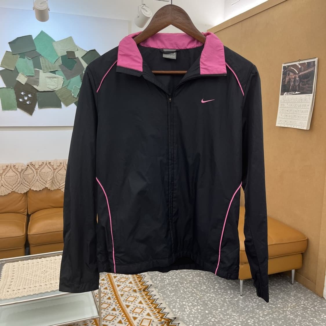 나이키 빈티지 러블리힙 핑크 러닝 바람막이 자켓 M C10716 상품이미지3