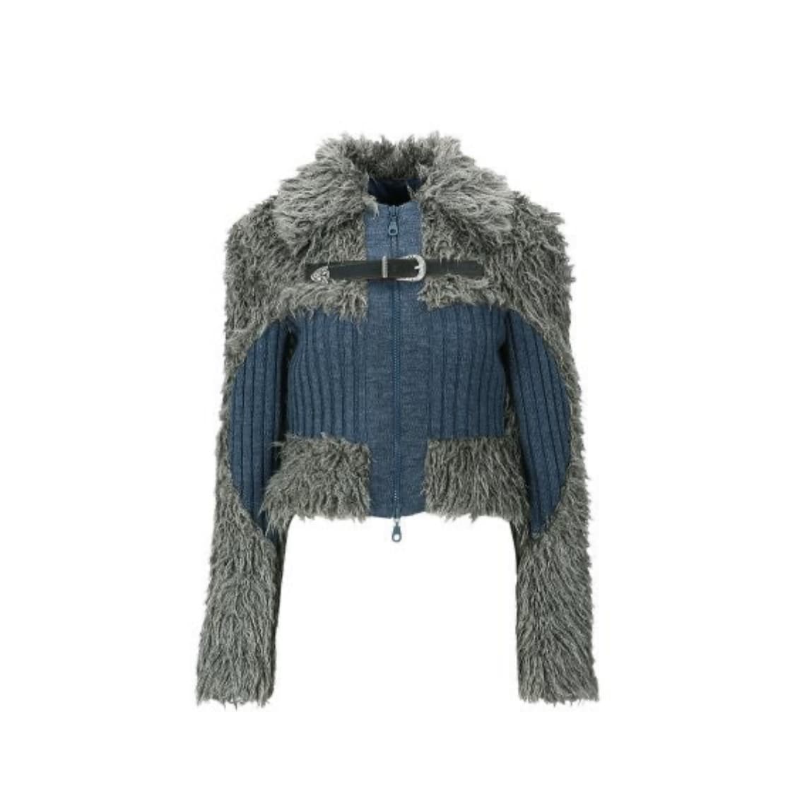 앤더슨벨 포 우먼 뉴 올가 헤어리 니트집업 자켓 M 상품이미지4