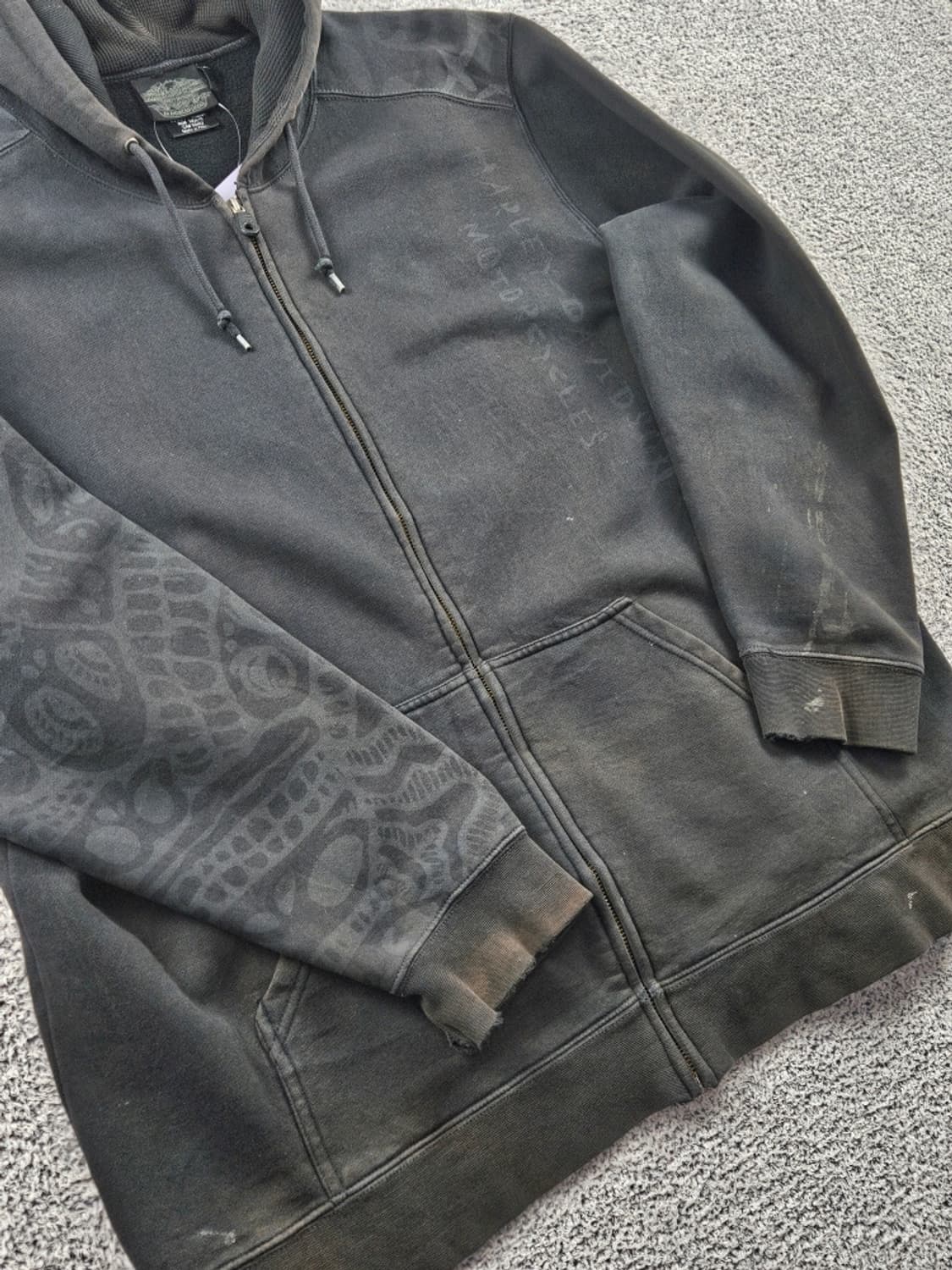 할리데이비슨 바 앤 실드 스컬 스웻 후드 집업 ( XL ) / 11147 상품이미지6