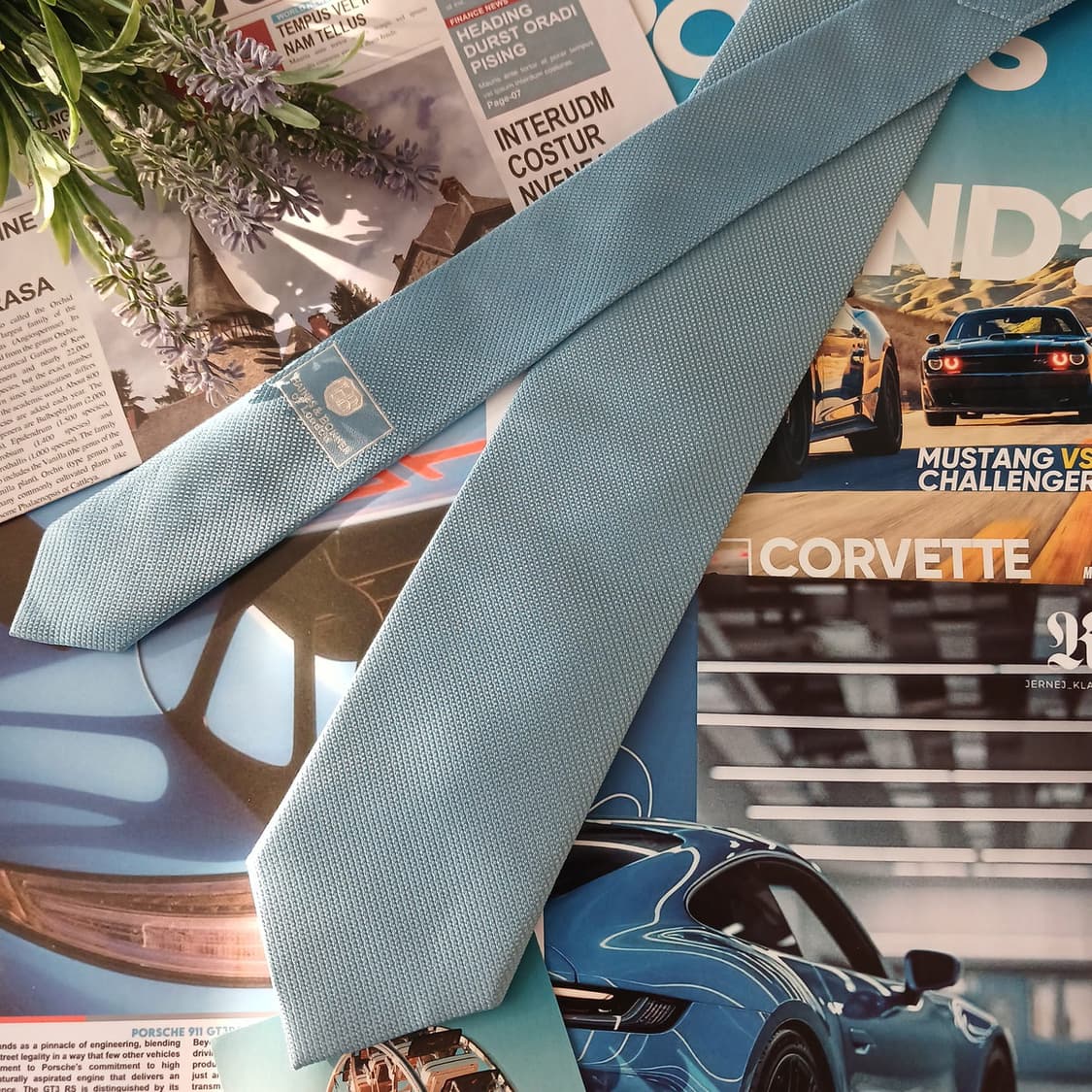 헤인즈 앤 보너 실크 솔리드 자카드 넥타이 8.5cm A등급 A18992 상품이미지2