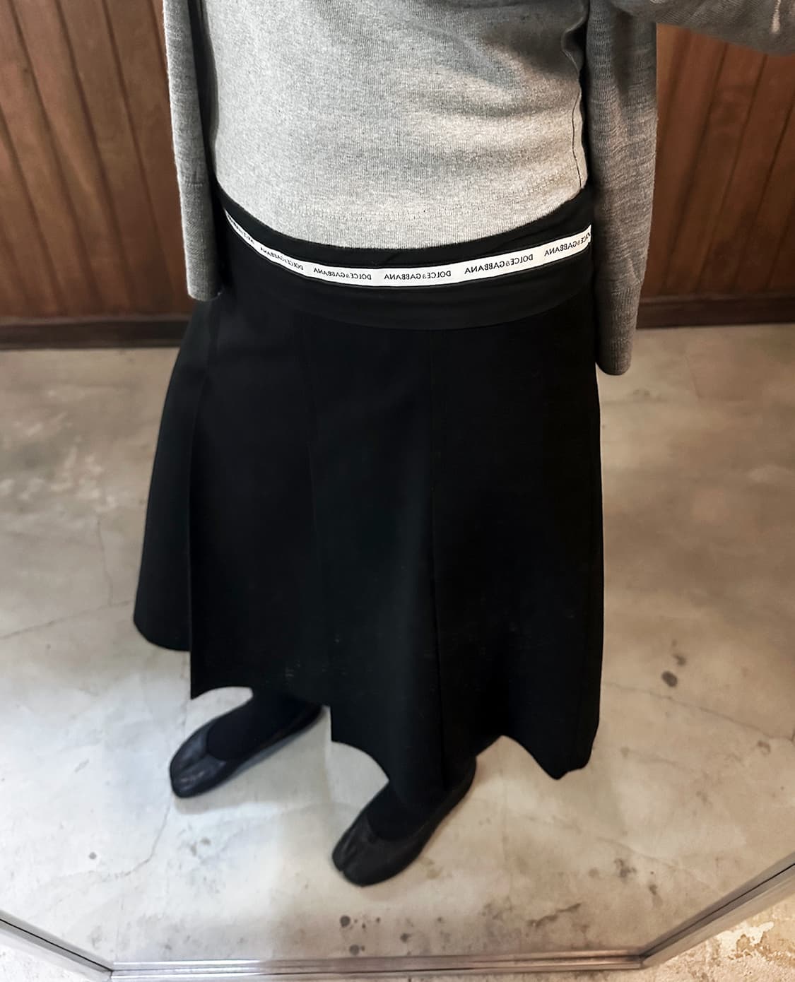 DOLCE&GABBANA logo band wool skirt 상품이미지1