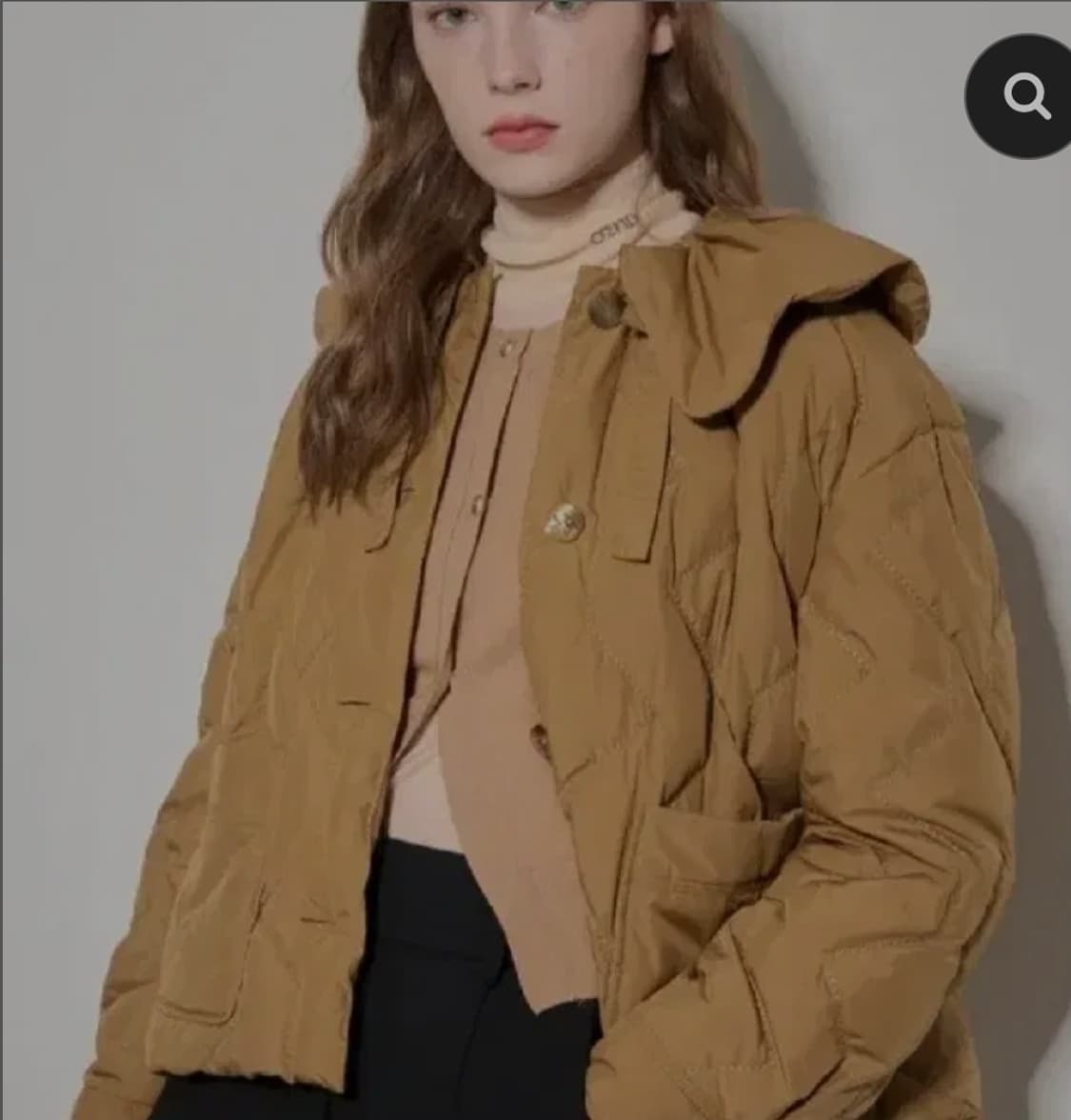 한섬 오즈세컨 2024 퀼팅 구스 다운 숏패딩 44~66 상품이미지1