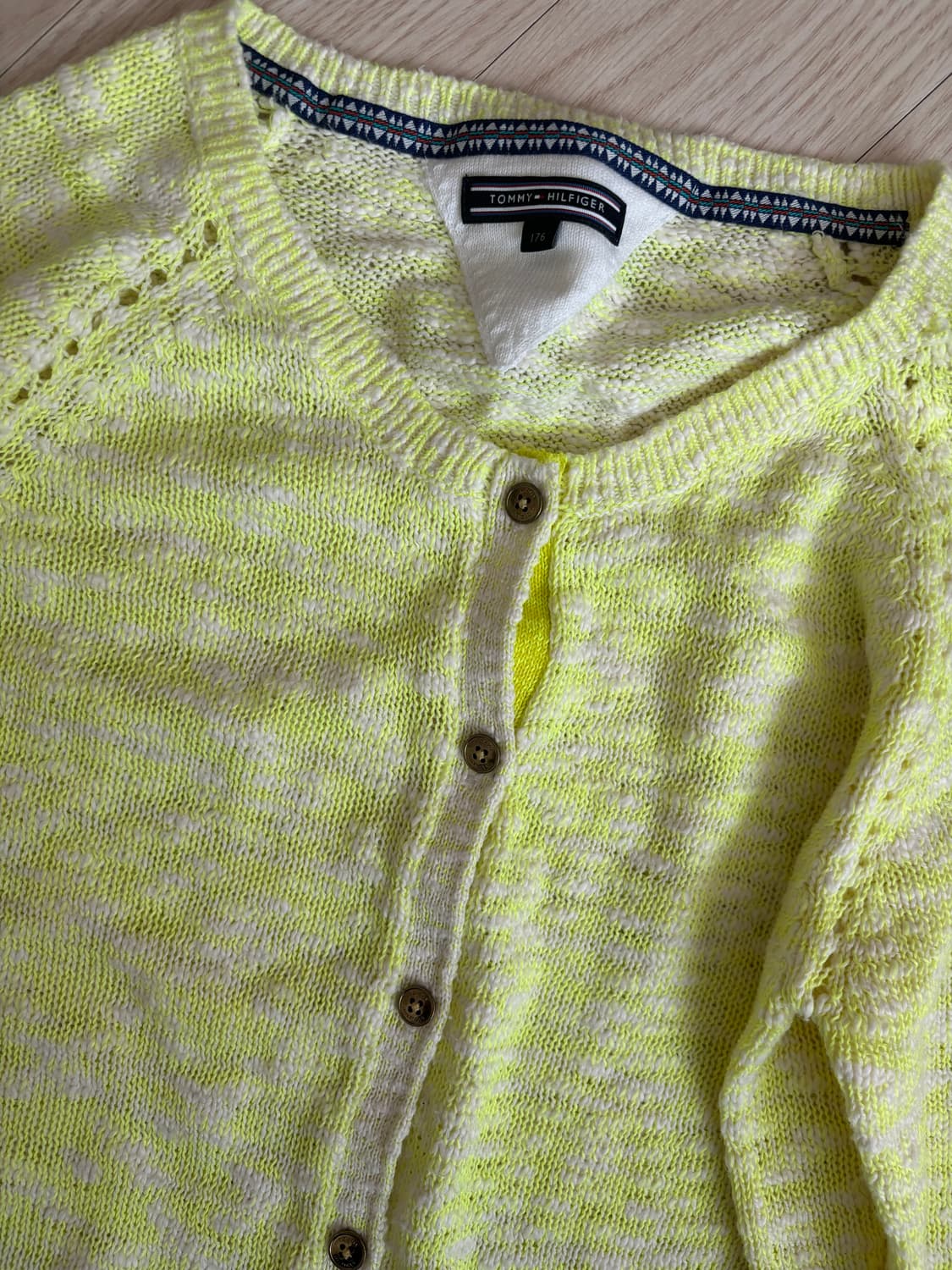 Tommy Hilfiger 형광 유넥 가디건 상품이미지3