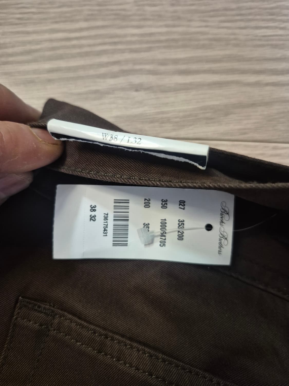 브룩스 브라더스 브라운 면팬츠 37~38(새상품) 상품이미지4