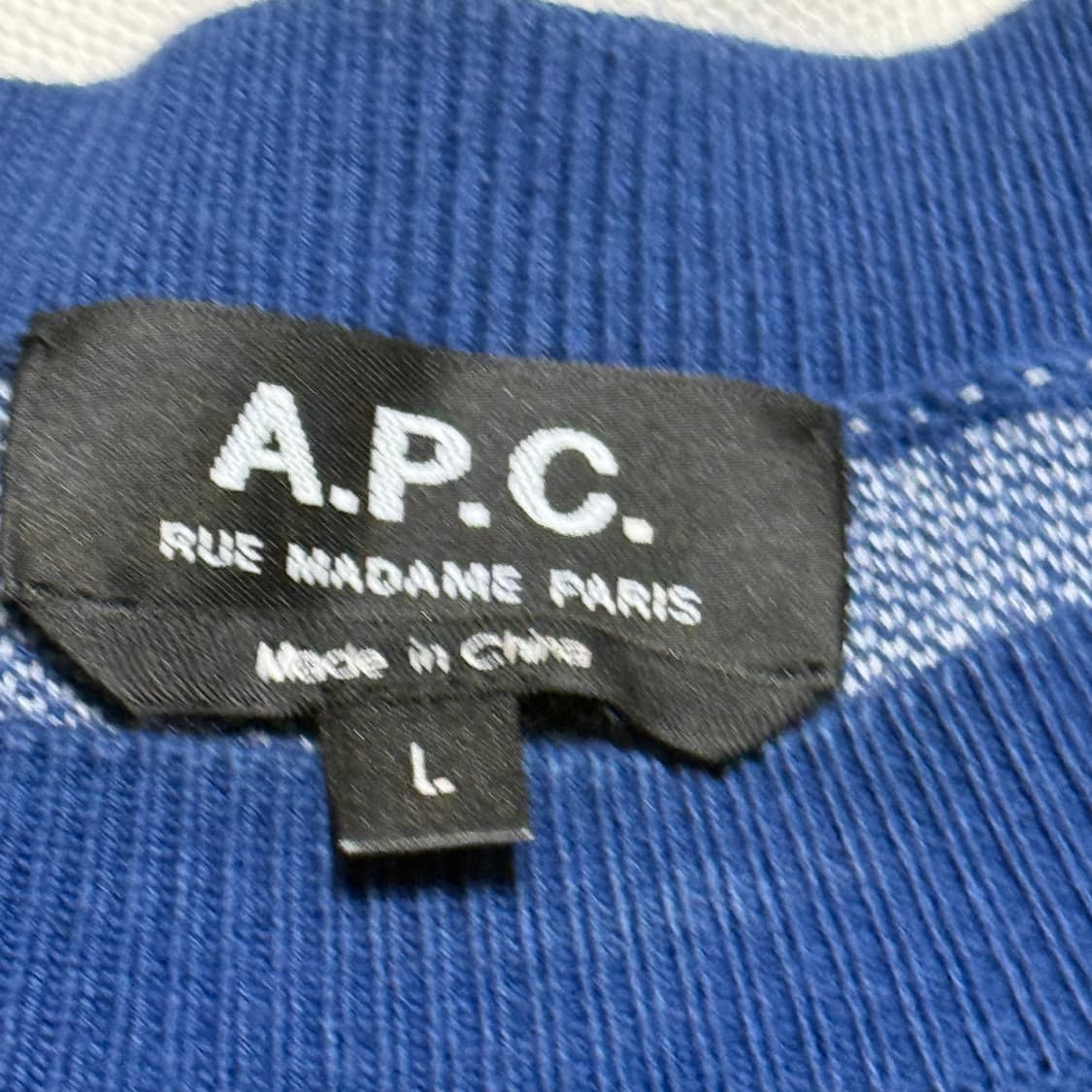 A.P.C. 블루 조슈아 캐시미어 혼방 니트 스웨터 상품이미지3