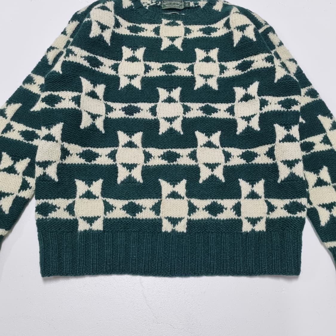 90S 폴로 컨트리 네이티브 아메리칸 스웨터 - L 상품이미지4