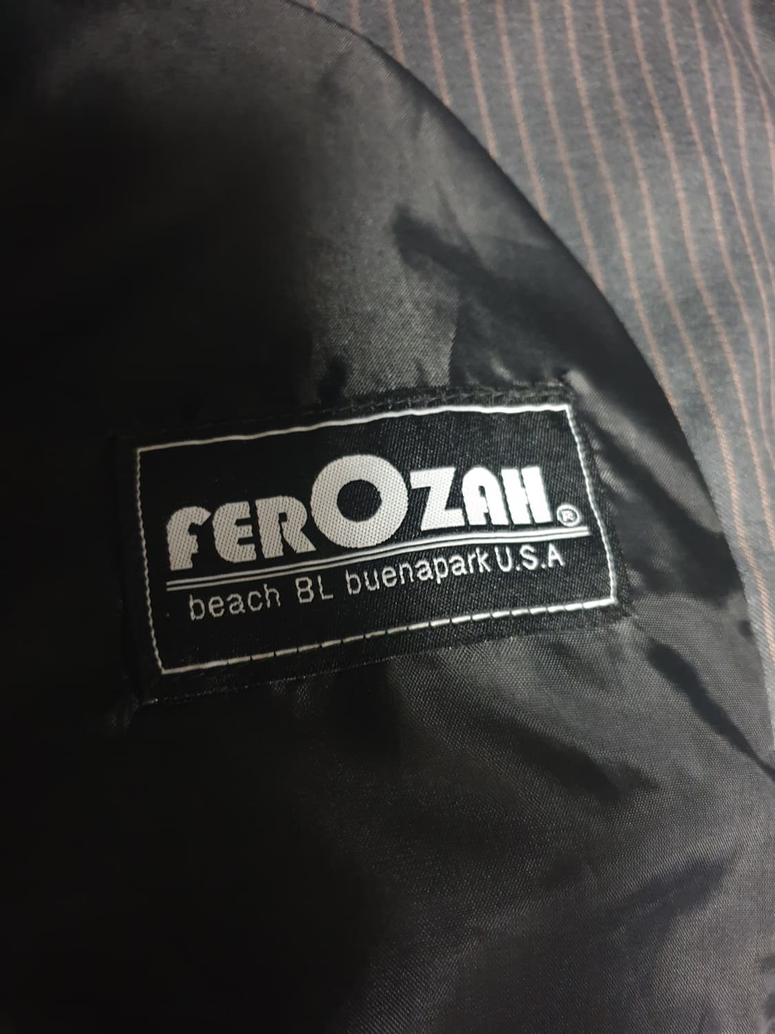 (USA 빈티지) FEROZAH 핀스트라이프 쓰리버튼 블레이저 그레이 상품이미지3