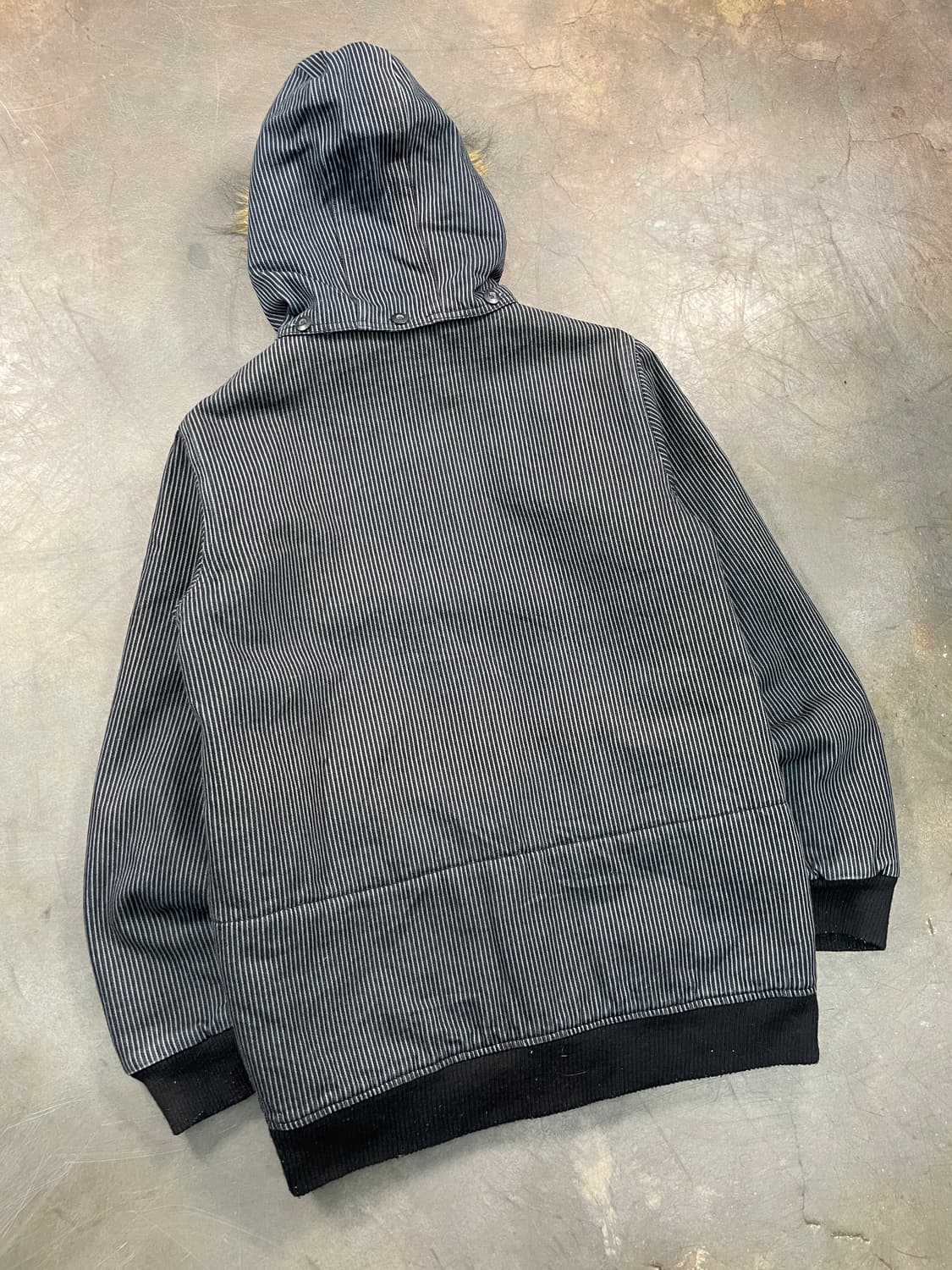 빈티지 스트라이프 퍼 후드 자켓 상품이미지6