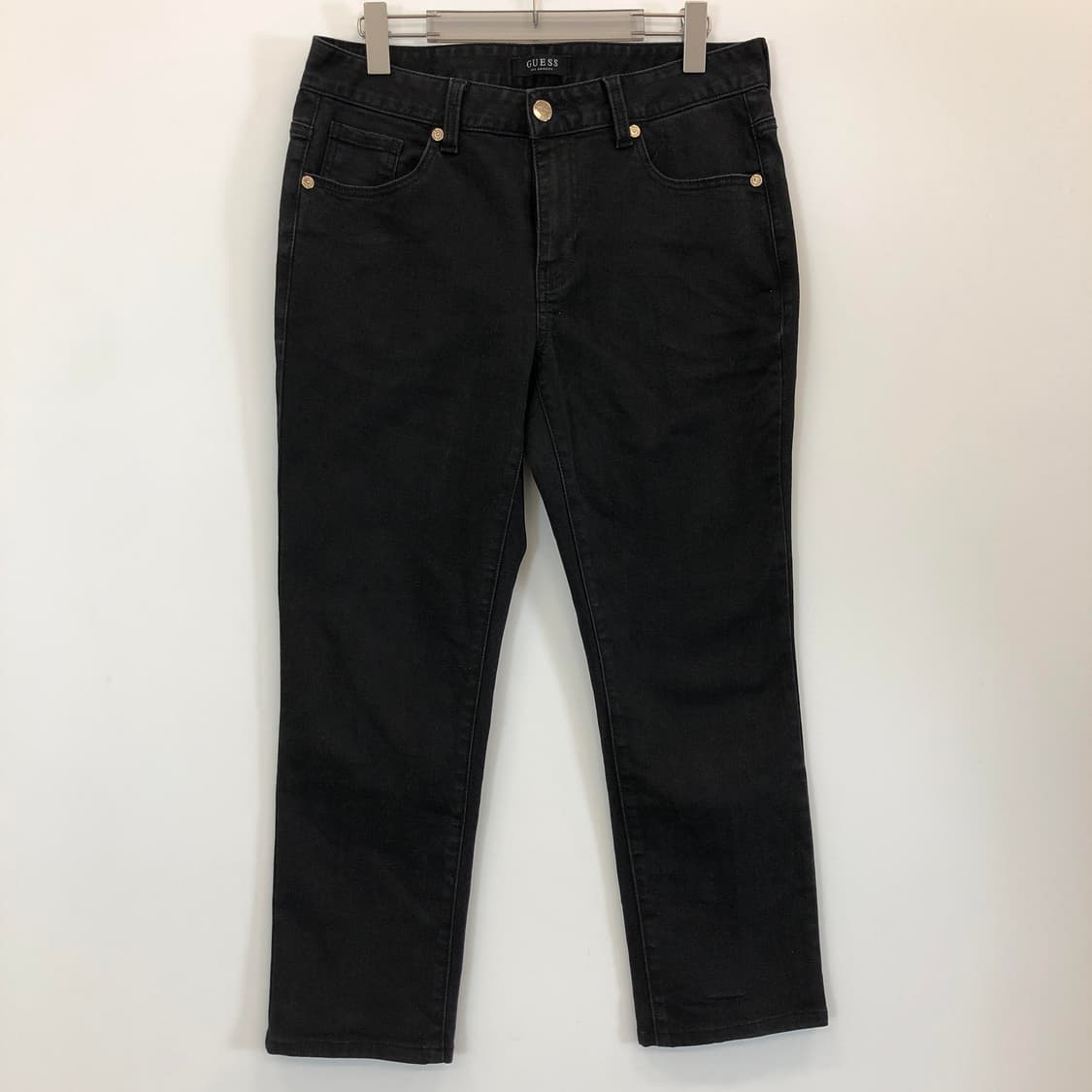 게스 프리미엄 금장 크롭 데님진 32 인치 상품이미지1