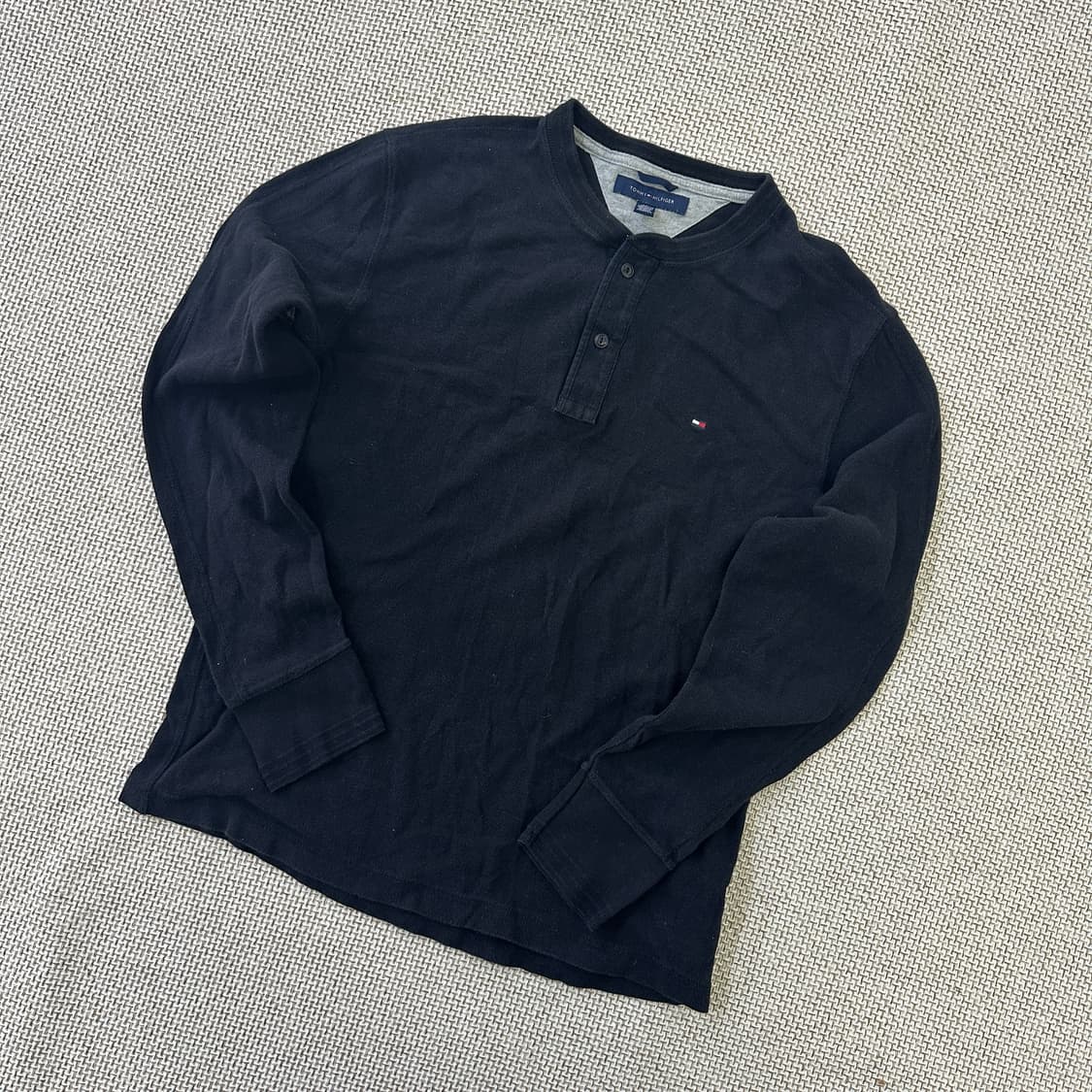 L 타미힐피거 블랙 헨리 긴팔 티셔츠 0423D 상품이미지1