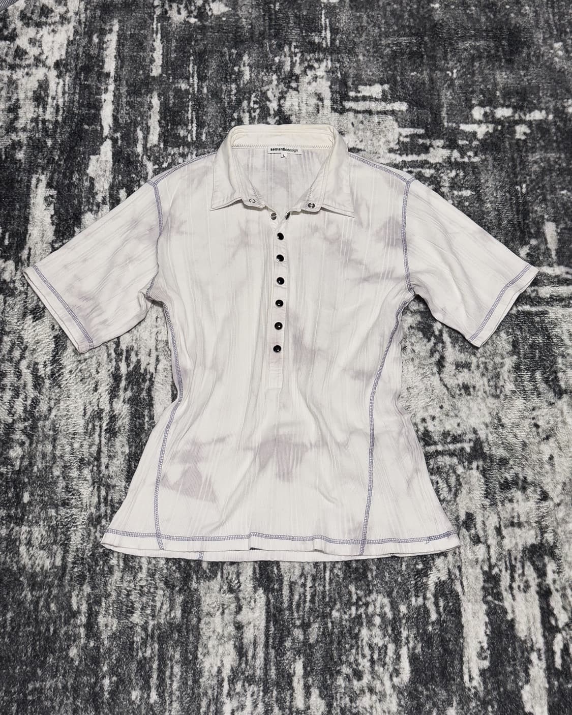 {Semantic Design} Ripped Henley T-Shirt  상품이미지2