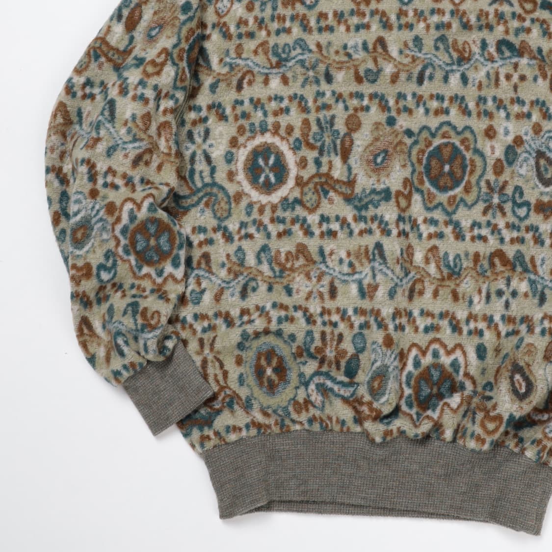 미쏘니 라운드넥 패턴 플리스 롱슬리브 상품이미지3