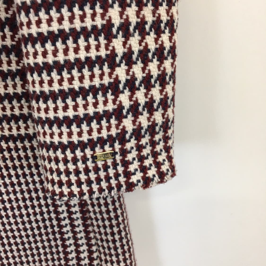 타미힐피거 체크 울 더블코트 XS  상품이미지2