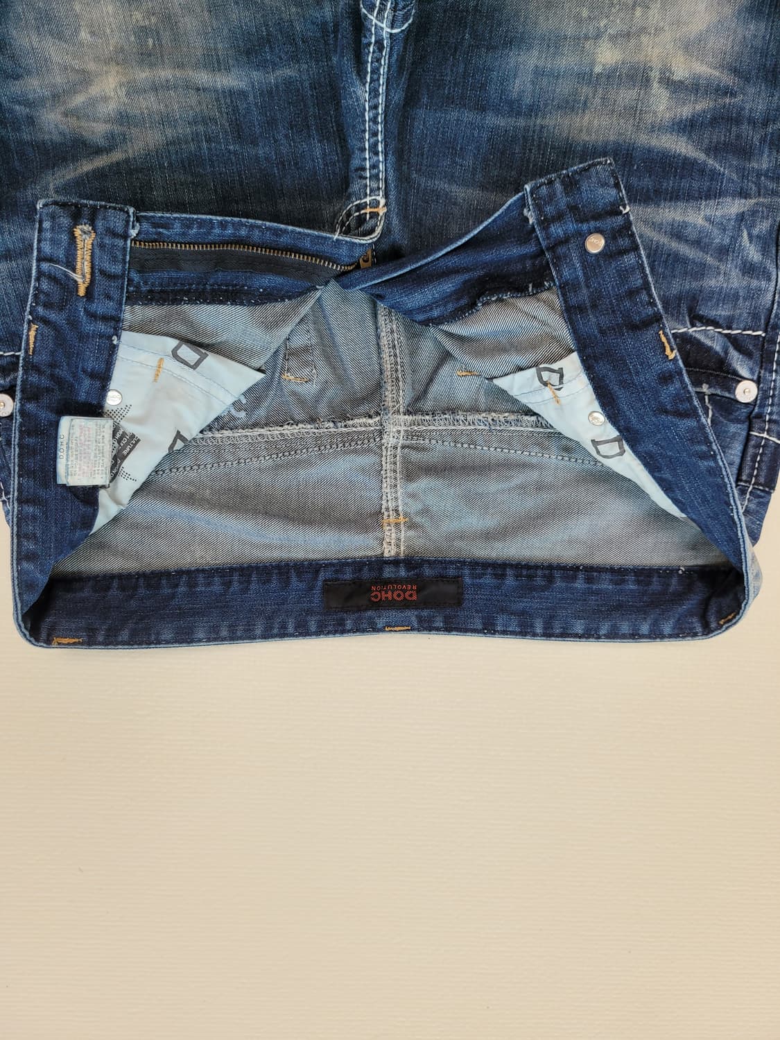 도크 DOHC 엠보워싱 청바지 32 딥블루 상품이미지5