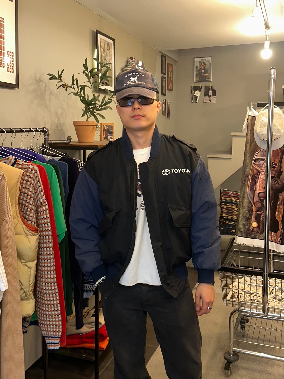 Toyota Tecno logo work bomber jacket 상품이미지2