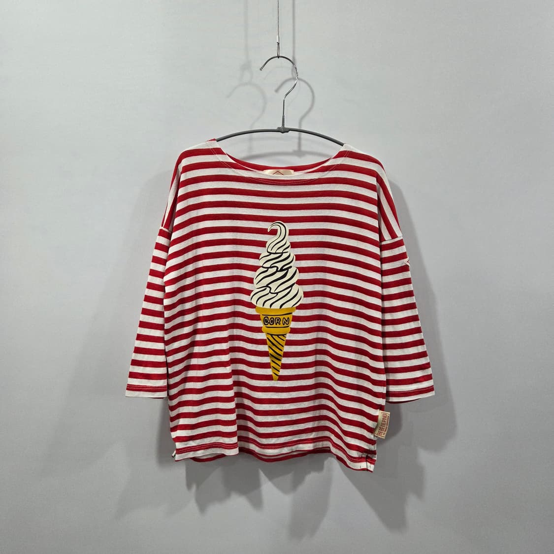 베베드피노 키즈 스트라이프 프린팅 7부 슬리브 130 상품이미지1