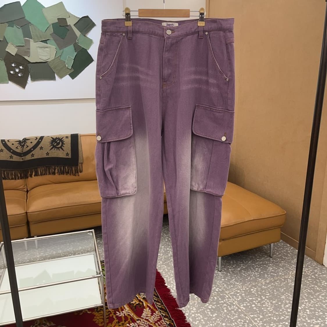 HOODHOOD 빈티지워싱 빅포켓 카고팬츠 33인치 C06233 상품이미지3