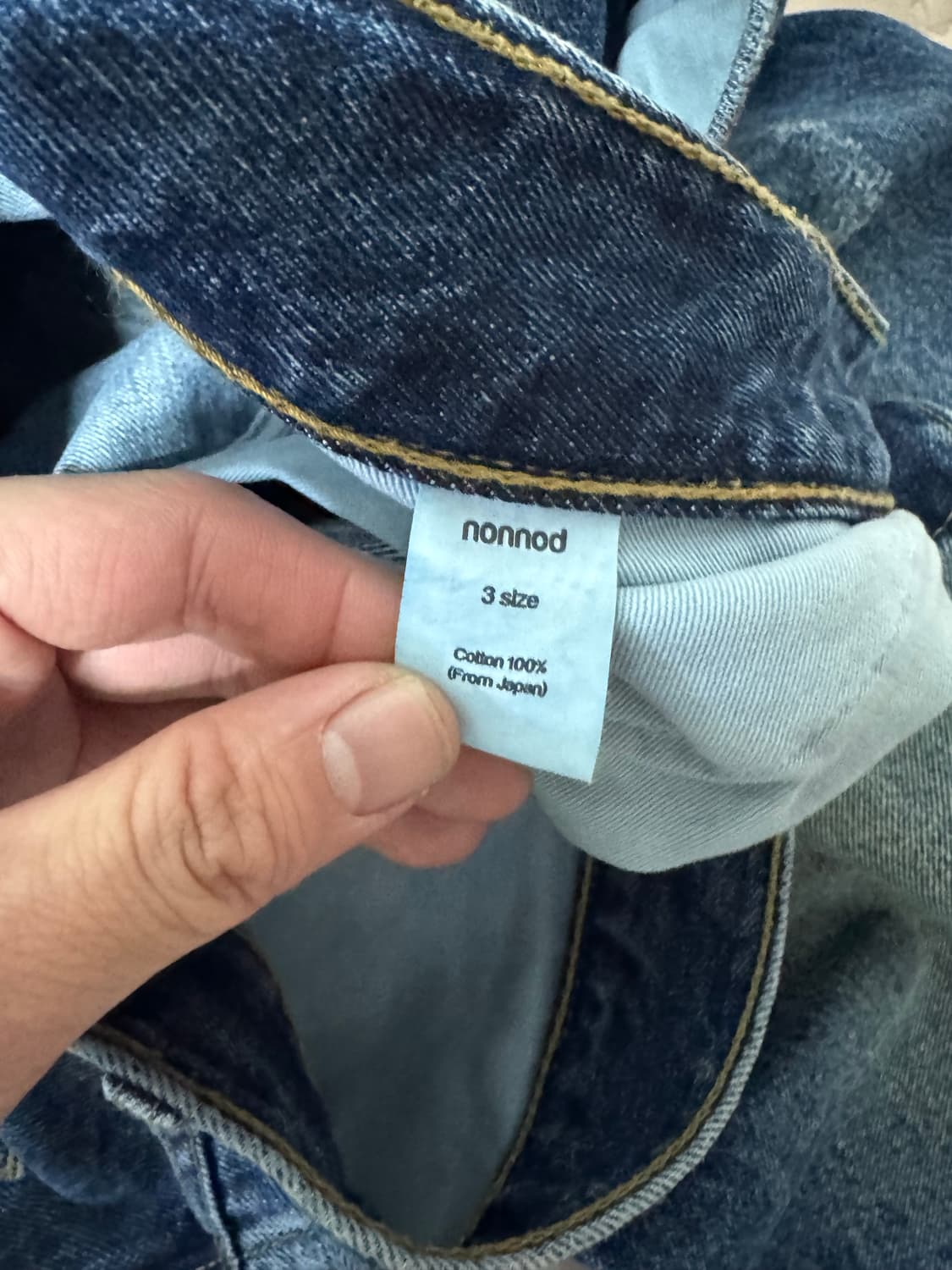 [3] 논노드 더블포켓 재패니스 데님 미드블루 상품이미지10