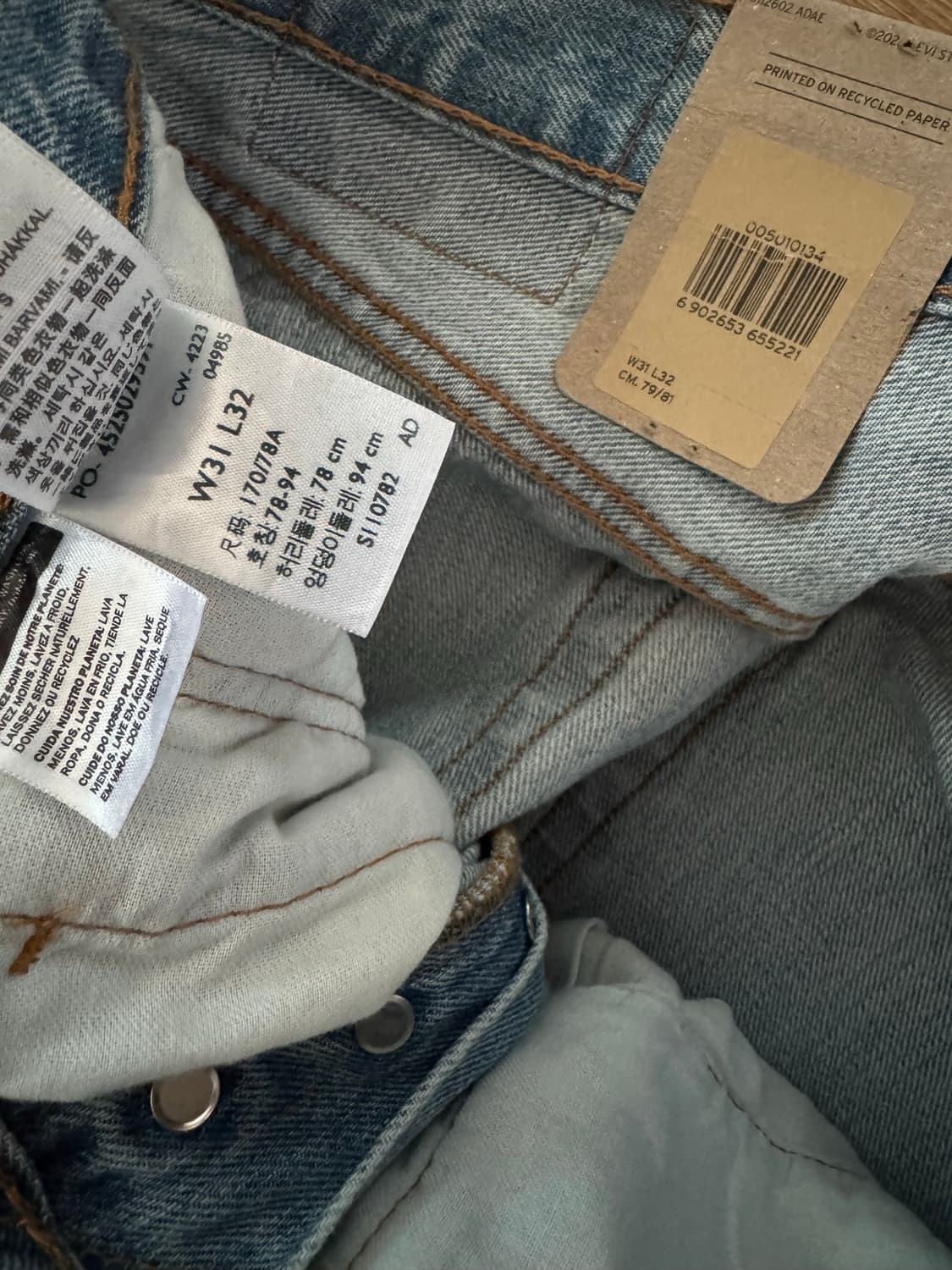 리바이스 연청 새상품 W31 L32 상품이미지4