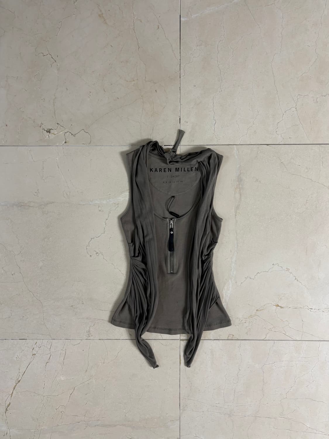 Karen Millen Draped Zip Tank Top 상품이미지3