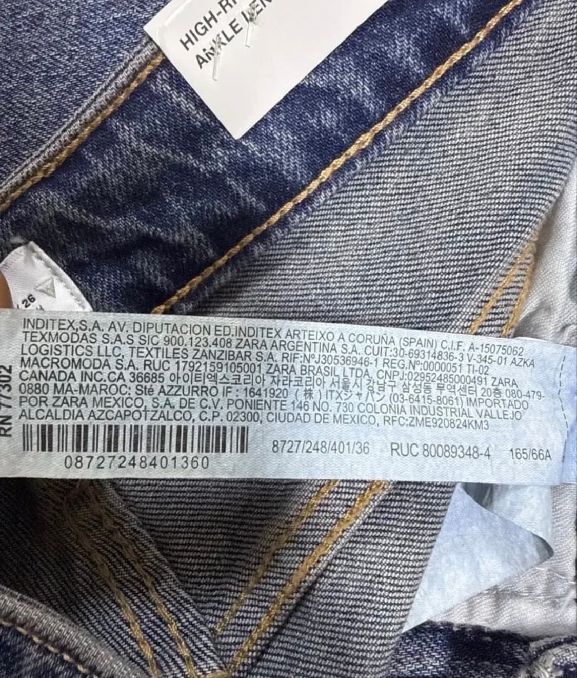 자라 하이웨스트 앵클 데님 청바지 (새상품 택 O/36사이즈) 상품이미지9