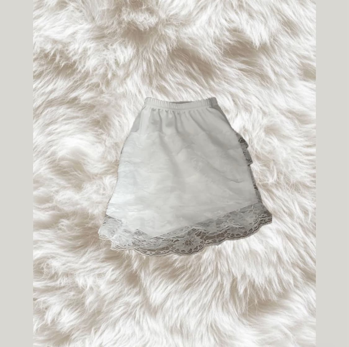 빈티지 페어리 스타일 화이트 레이스 레이어드 속치마 상품이미지2