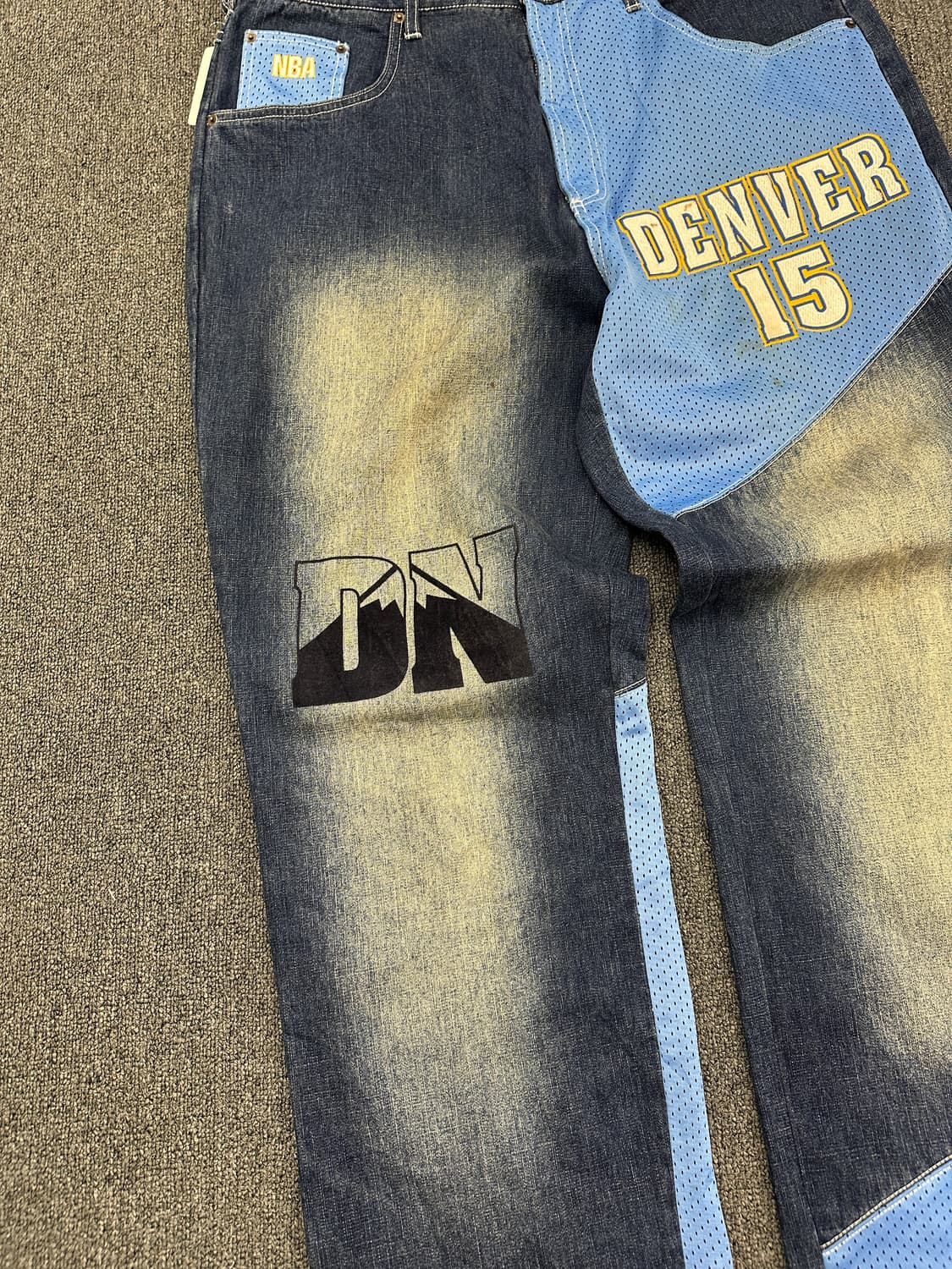 38) UNK NBA 덴버 와이드 힙합 데님팬츠 빅사이즈 상품이미지5